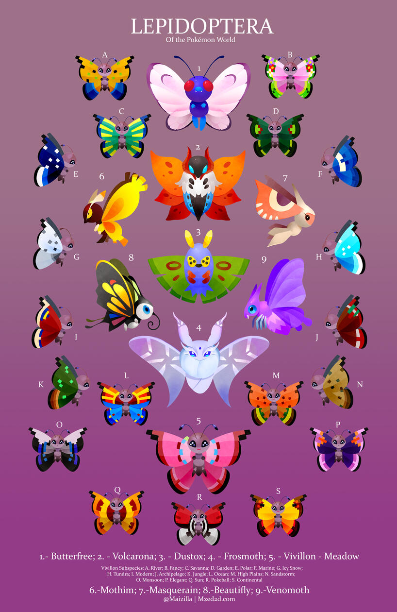 Lepidoptera Pokemon