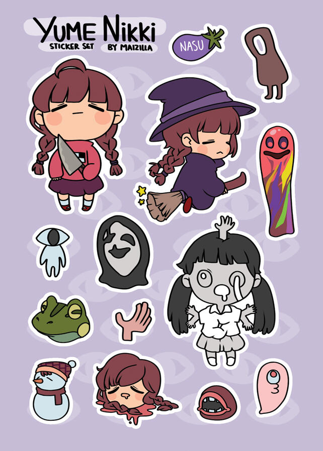 Yume Nikki Stickersheet