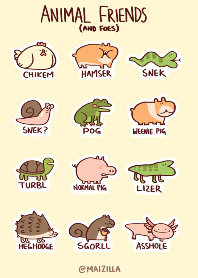 Animal Friends and Foes Sticker Sheet