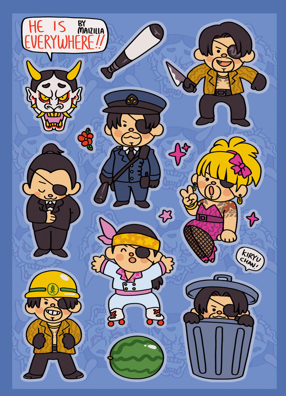 Majima Everywhere Stickersheet