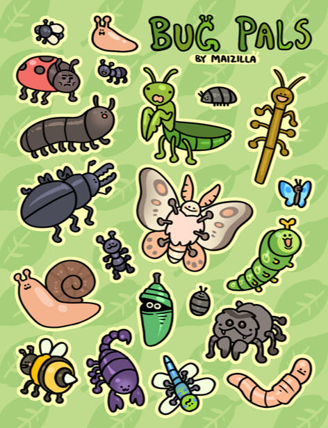 Bug Pals Stickersheet